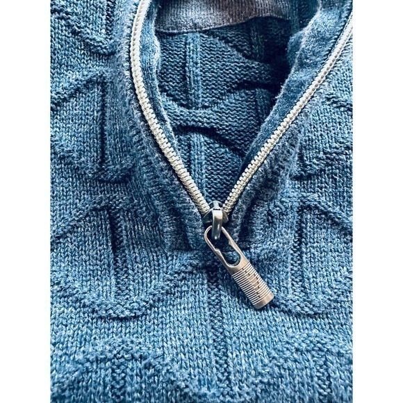 Tommy Bahama Mens Medium Quarter Zip‎ Long Sleeve Pullover Knit Sweater Medium - Picture 5 of 7